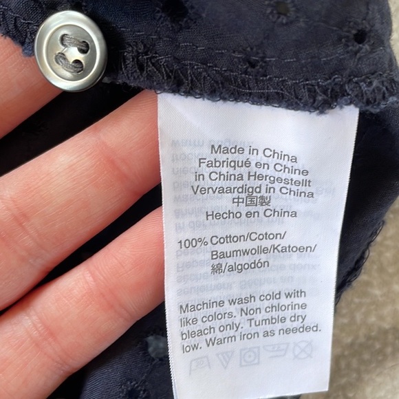 Madewell Eyelet Seamed Button-Down Shirt - Picture 4 of 7